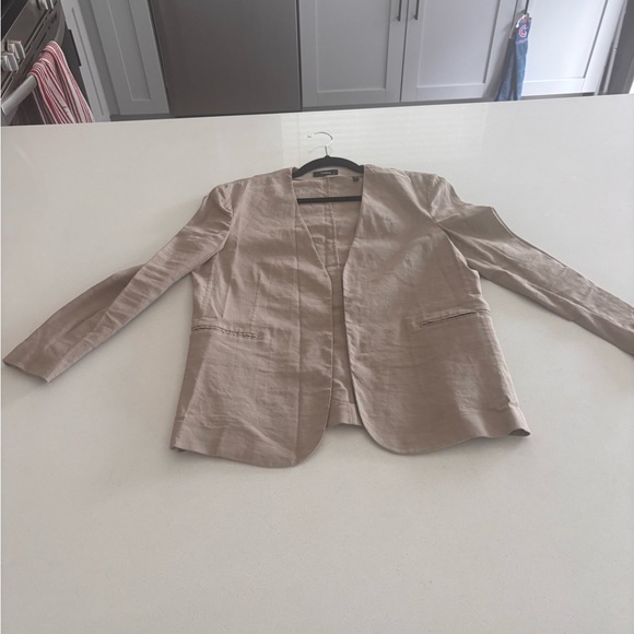 Theory Beige Open-Front Blazer - Picture 1 of 13